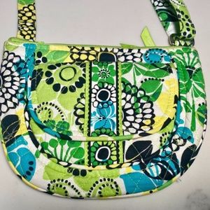 Vera Bradley Small Green and Blue Crossbody Bag